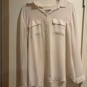 Elegant Cream Button-Up Blouse